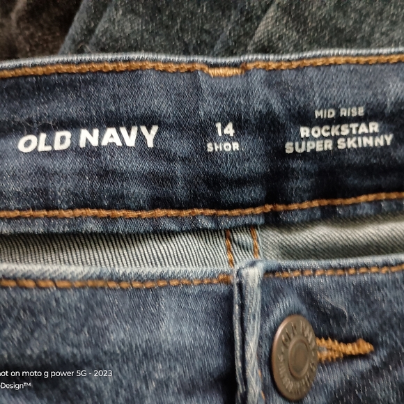 Old Navy Dark Blue Rockstar Jeans - Picture 2 of 16